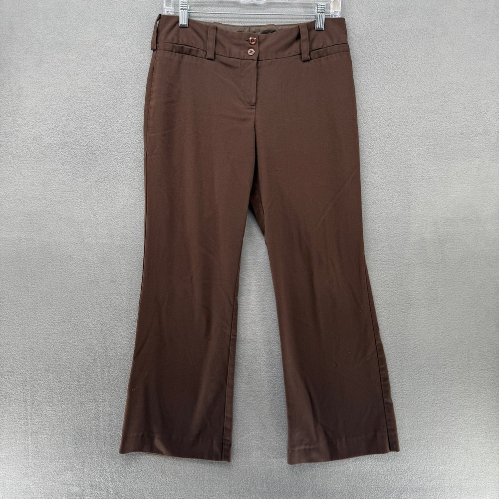 IZ Byer California Cambridge Brown Flare Dress‎ Pants Trousers Womens 7